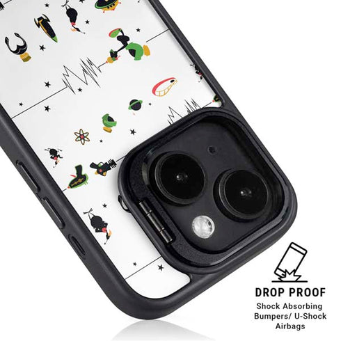 Looney Tunes Marvin the Martian Gadgets iPhone 15 Kickstand Case