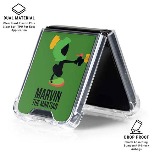 Looney Tunes Marvin the Martian Identity Galaxy Z Flip6 Clear Case