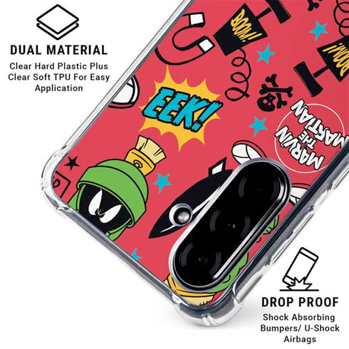 Looney Tunes Marvin the Martian Patches Galaxy A36 5G Clear Case