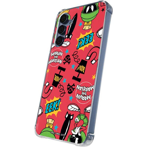 Looney Tunes Marvin the Martian Patches Galaxy A55 5G Clear Case