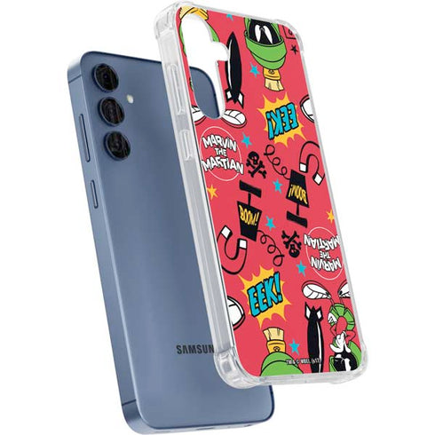 Looney Tunes Marvin the Martian Patches Galaxy A55 5G Clear Case