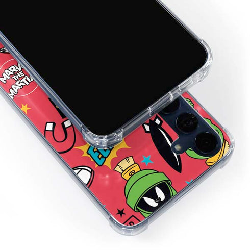 Looney Tunes Marvin the Martian Patches Galaxy A55 5G Clear Case