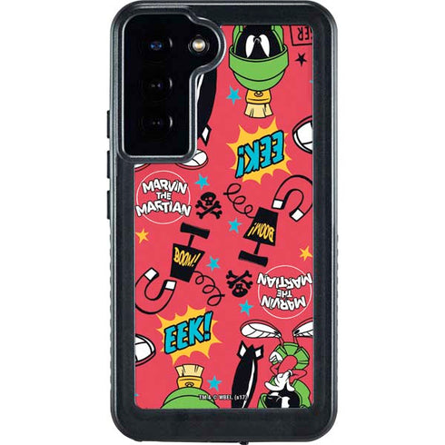 Looney Tunes Marvin the Martian Patches Galaxy S24 Plus Waterproof Case