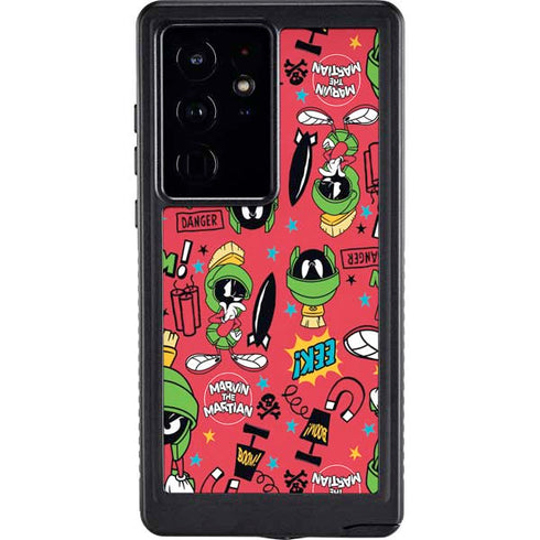 Looney Tunes Marvin the Martian Patches Galaxy S24 Ultra Waterproof Case