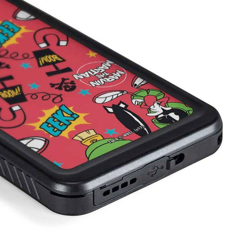 Looney Tunes Marvin the Martian Patches Galaxy S24 Waterproof Case