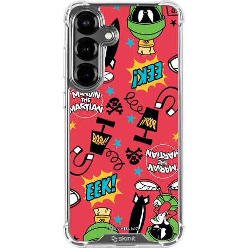 Looney Tunes Marvin the Martian Patches Galaxy S26 Clear Case