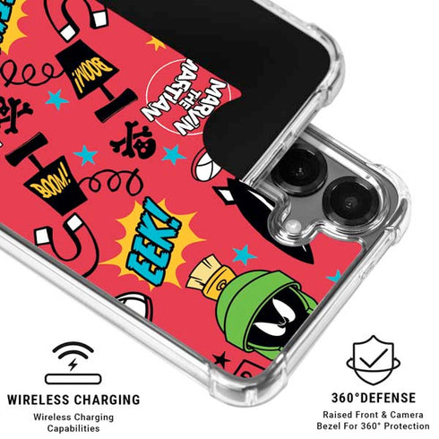 Looney Tunes Marvin the Martian Patches Galaxy S26 Clear Case