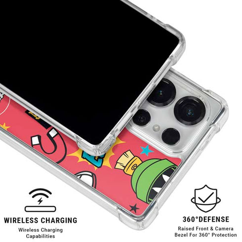 Looney Tunes Marvin the Martian Patches Galaxy S26 Ultra Clear Case