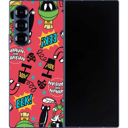 Looney Tunes Marvin the Martian Patches Galaxy Z Fold6 Skin