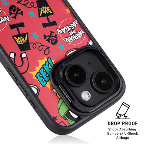 Looney Tunes Marvin the Martian Patches iPhone 14 Kickstand Case