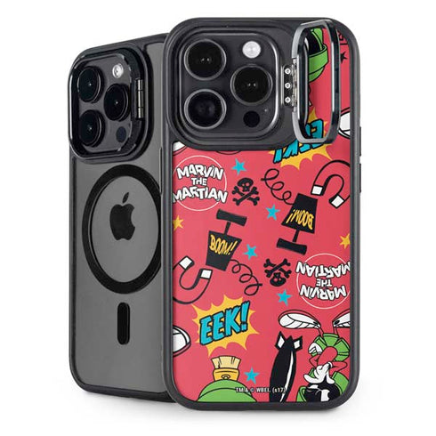 Looney Tunes Marvin the Martian Patches iPhone 14 Pro Kickstand Case