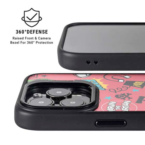 Looney Tunes Marvin the Martian Patches iPhone 14 Pro Max Kickstand Case