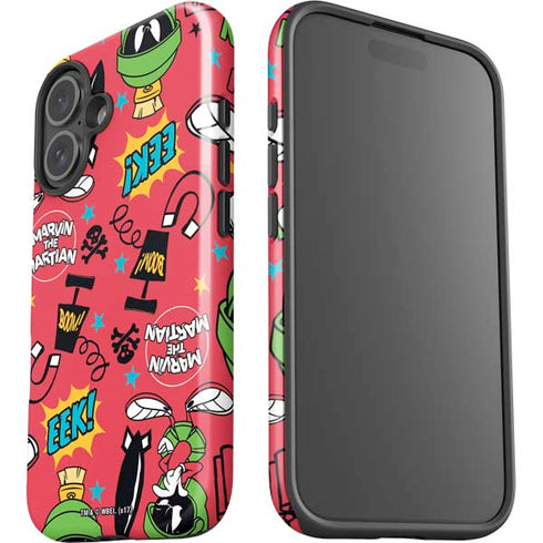 Looney Tunes Marvin the Martian Patches iPhone 16 Impact Case