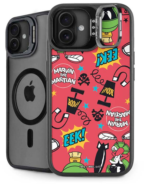 Looney Tunes Marvin the Martian Patches iPhone 16 Kickstand Case