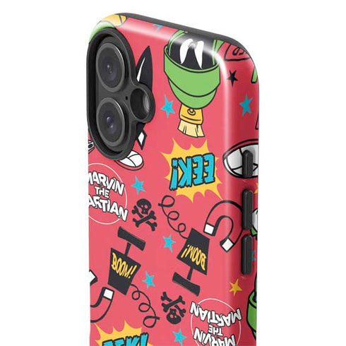 Looney Tunes Marvin the Martian Patches iPhone 16 Plus Impact Case