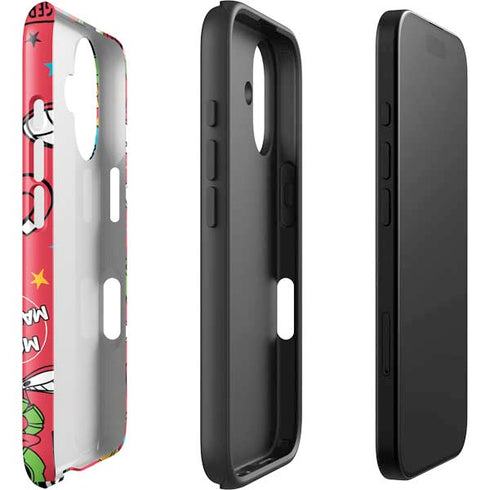Looney Tunes Marvin the Martian Patches iPhone 16 Plus Impact Case