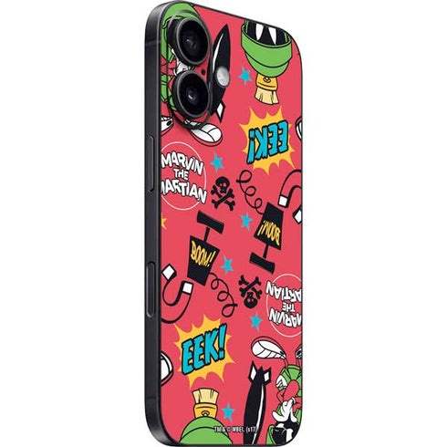 Looney Tunes Marvin the Martian Patches iPhone 16 Plus Skin