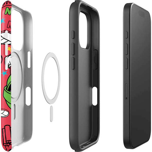 Looney Tunes Marvin the Martian Patches iPhone 16 Pro Magsafe Impact Case