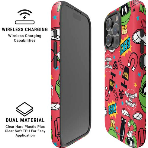 Looney Tunes Marvin the Martian Patches iPhone 16 Pro Magsafe Impact Case