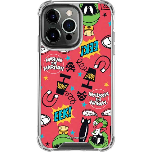 Looney Tunes Marvin the Martian Patches iPhone 16 Pro Max Clear Case