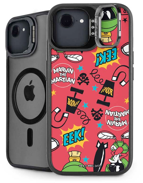 Looney Tunes Marvin the Martian Patches iPhone 16e Kickstand Case