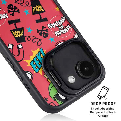 Looney Tunes Marvin the Martian Patches iPhone 16e Kickstand Case