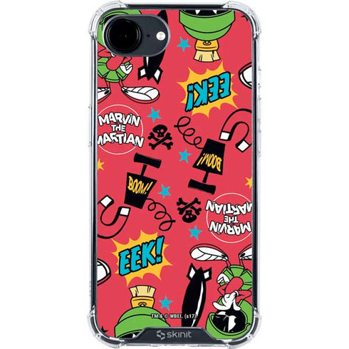 Looney Tunes Marvin the Martian Patches iPhone 16e Clear Case