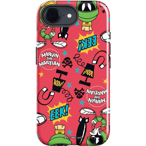 Looney Tunes Marvin the Martian Patches iPhone 16e Impact Case