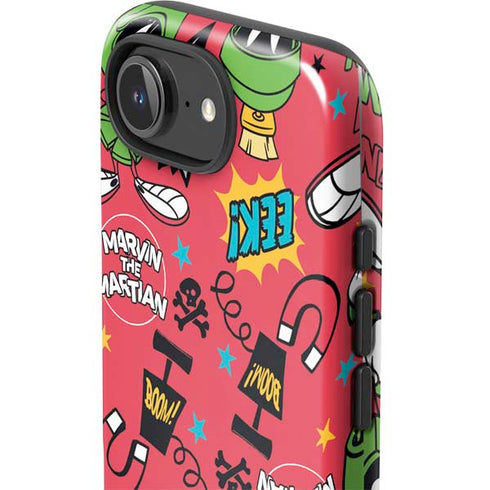 Looney Tunes Marvin the Martian Patches iPhone 16e Impact Case