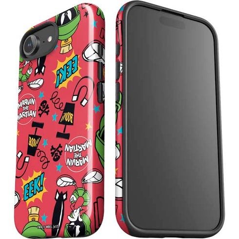 Looney Tunes Marvin the Martian Patches iPhone 16e Impact Case