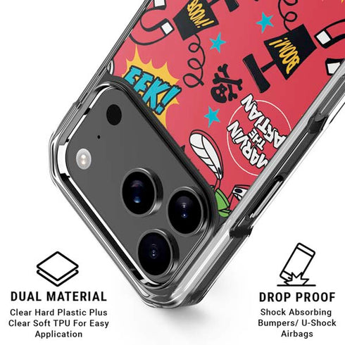 Looney Tunes Marvin the Martian Patches iPhone 18 Pro Clear Case