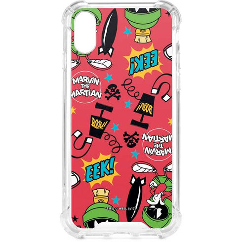 Looney Tunes Marvin the Martian Patches iPhone XS Clear Case