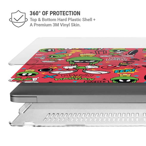 Looney Tunes Marvin the Martian Patches MacBook Pro 14in (2021-24) Case plus Skin