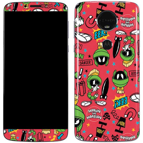 Looney Tunes Marvin the Martian Patches Moto E5 Plus Skin