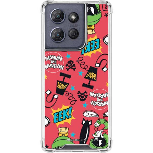 Looney Tunes Marvin the Martian Patches Moto G 5G (2025) Clear Case