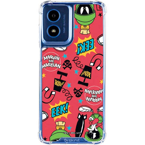 Looney Tunes Marvin the Martian Patches Moto G 5G (2024) Clear Case