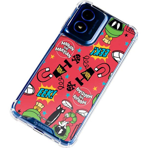 Looney Tunes Marvin the Martian Patches Moto G Play 4G (2024) Clear Case
