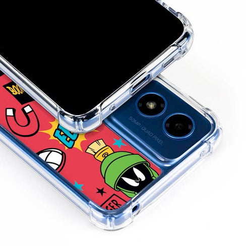 Looney Tunes Marvin the Martian Patches Moto G Play 4G (2024) Clear Case