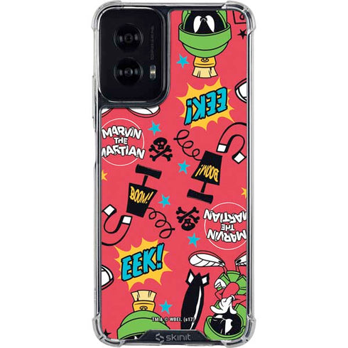 Looney Tunes Marvin the Martian Patches Moto G Power 5G (2024) Clear Case
