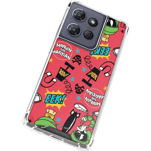 Looney Tunes Marvin the Martian Patches Moto G Power 5G (2025) Clear Case