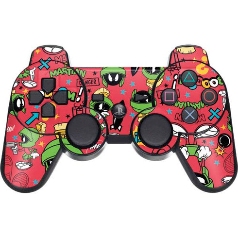 Looney Tunes Marvin the Martian Patches PS3 Dual Shock wireless controller Skin