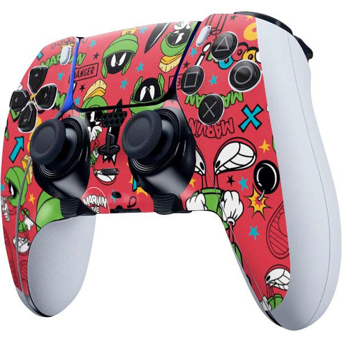 Looney Tunes Marvin the Martian Patches PS5 DualSense Edge Pro Controller Skin