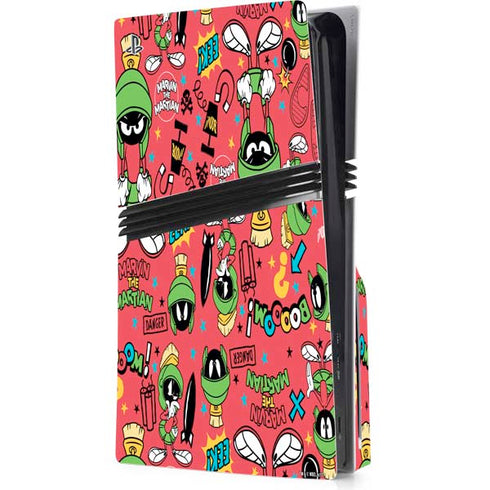 Looney Tunes Marvin the Martian Patches PS5 Pro Disk Console Skin