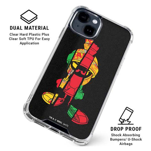 Looney Tunes Marvin the Martian Sliced iPhone 15 Clear Case