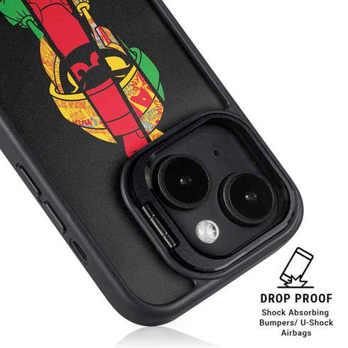 Looney Tunes Marvin the Martian Sliced iPhone 15 Kickstand Case