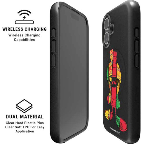 Looney Tunes Marvin the Martian Sliced iPhone 16 Magsafe Impact Case