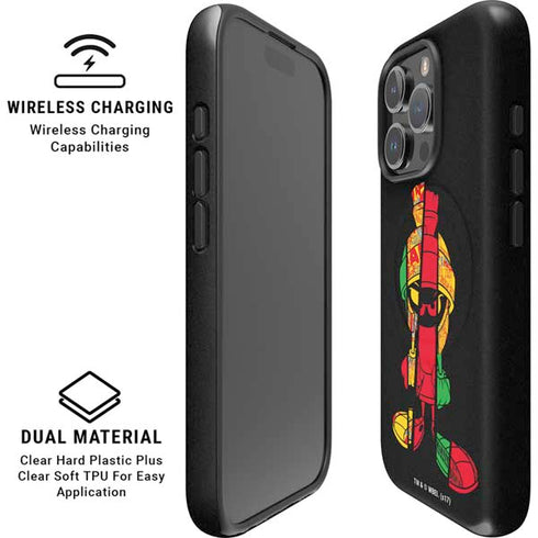Looney Tunes Marvin the Martian Sliced iPhone 16 Pro Max Magsafe Impact Case