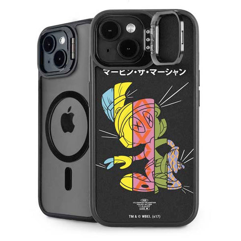 Looney Tunes Marvin the Martian Sliced Juxtapose iPhone 15 Plus Kickstand Case