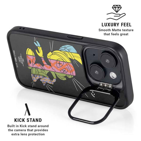 Looney Tunes Marvin the Martian Sliced Juxtapose iPhone 15 Plus Kickstand Case