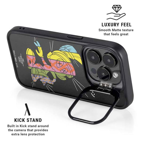 Looney Tunes Marvin the Martian Sliced Juxtapose iPhone 15 Pro Max Kickstand Case